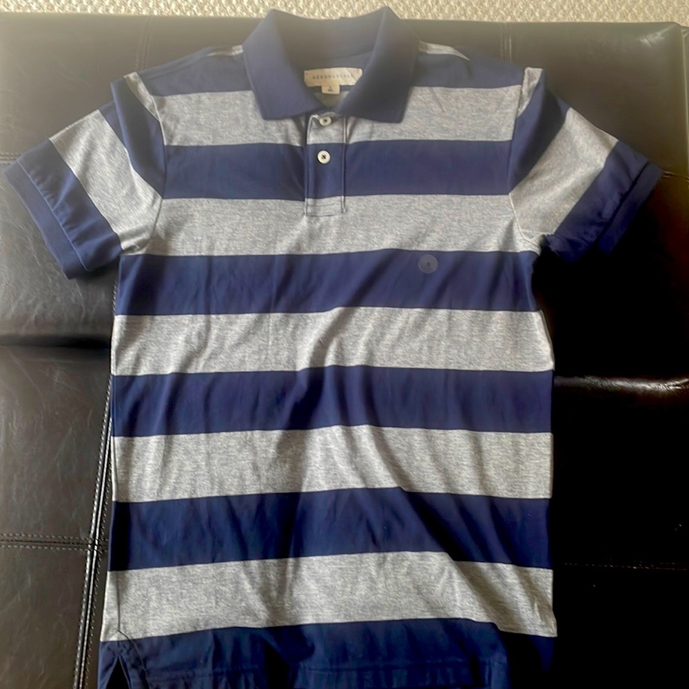 Aeropostale Grey& Navy Polo.